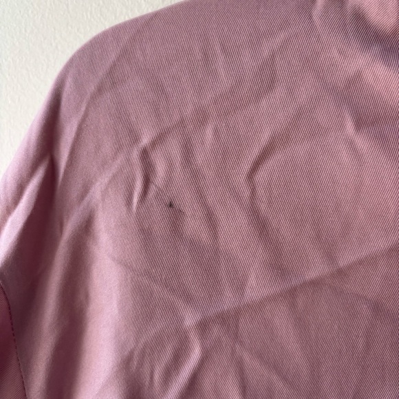 Vince RELAXED LONG SLEEVE SILK BLEND BUTTON-UP BLOUSE IN LILAC STONE Sz L - Picture 8 of 8